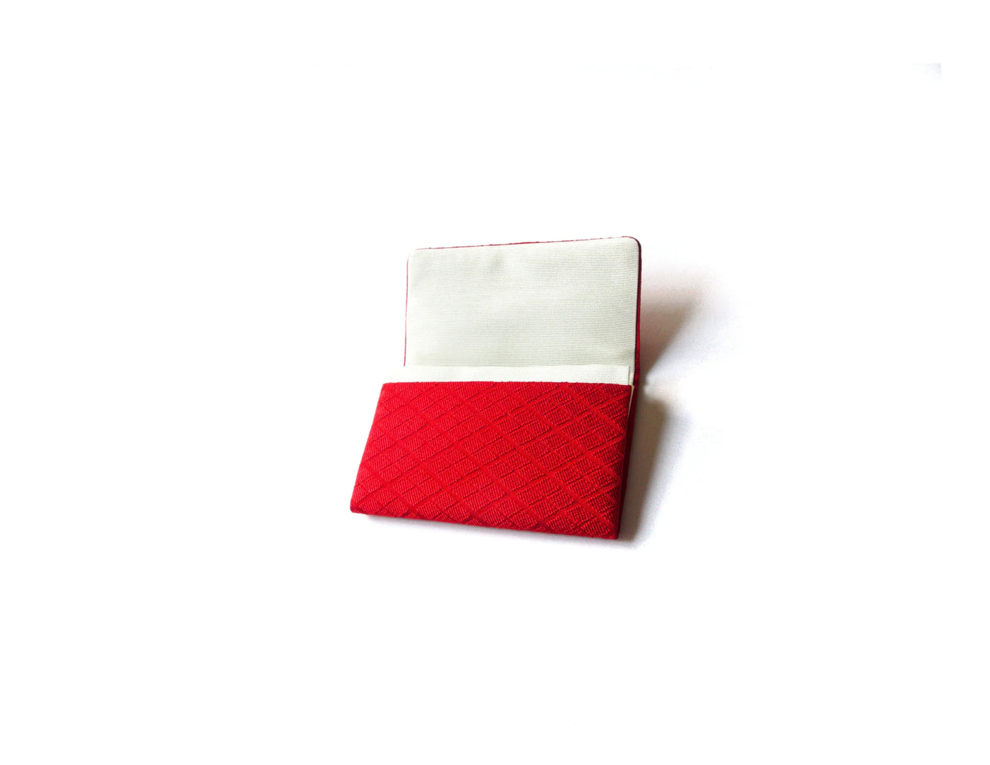 Yusoku-mon Business Card Holder - Red Prosperous Diamond Pattern - (Sakai-machi Mikadomae Heishichi)