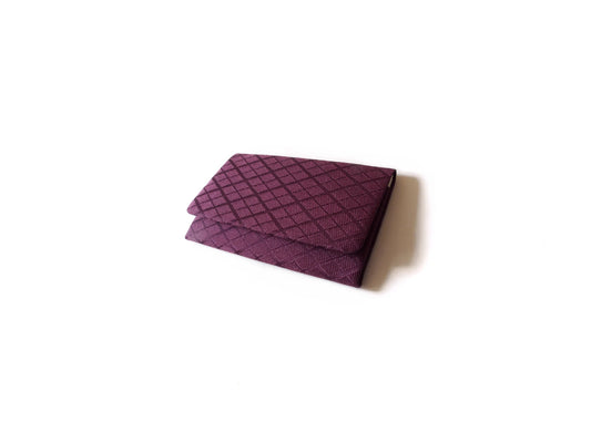 Yusoku-mon Business Card Holder - Purple Prosperous Diamond Pattern - (Sakai-machi Mikadomae Heishichi)