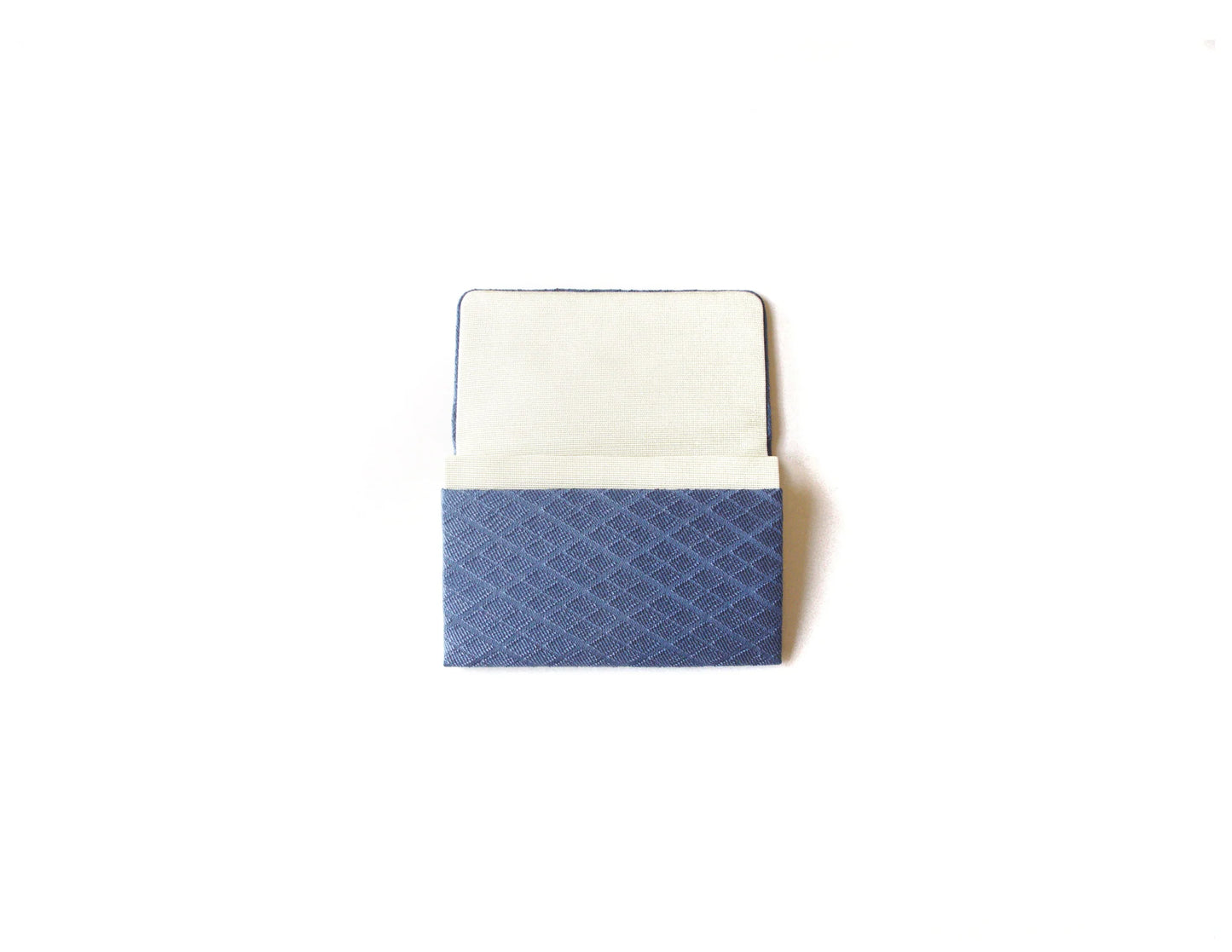 Yusoku-mon Business Card Holder - Indigo Prosperous Diamond Pattern - (Sakai-machi Mikadomae Heishichi)