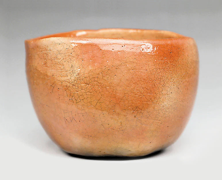 A reproduction of Chojiro "Otogozen" - Akaraku Tea Bowl (Yoshimura Rakunyu)