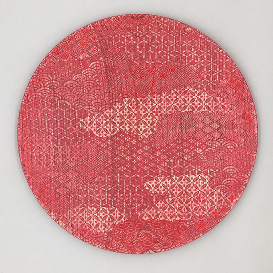 Large Plate - Kyo-komon - Red