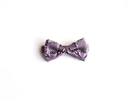 Bow tie - Light Purple Bird's Crest Pattern  (Sakai-machi Mikadomae Heishichi)