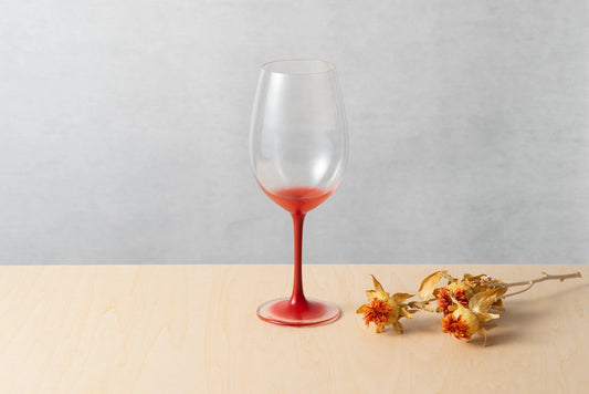Lacquer 'Hanahiraku' Red Wine Glass (Red) Lacquer Work