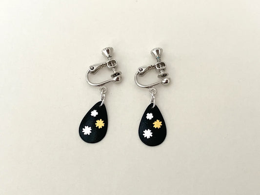 Earrings: Droplet Shape - Cherry Blossom (Nakajima-Zougan)